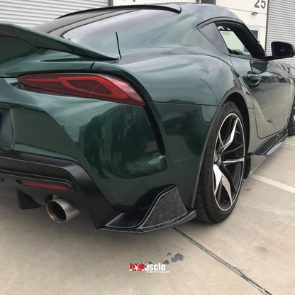 JDMuscle Tanso Carbon Fiber VS Style Canards  - 2020+ Toyota Supra w/ stock bumper