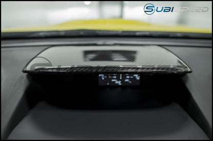 OLM Dry Carbon Fiber Console Hood Cover - 2015-2017 WRX / STI 14-18 Forester 13-17 Crosstrek