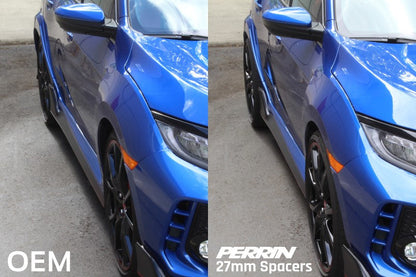 PERRIN Wheel Spacer Set 5x120 27mm Pair Honda Civic Type R 2017+ | PHP-WHL-027BK