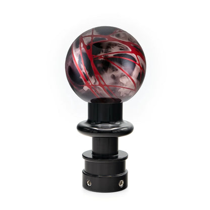 Billetworkz Automatic Shifter - Black Smoke w/ Red Splash - Fits Subaru CVT: WRX (15–21), Crosstrek (13–23), Forester (14–18), Impreza (12–23), Legacy/Outback (10–14)
