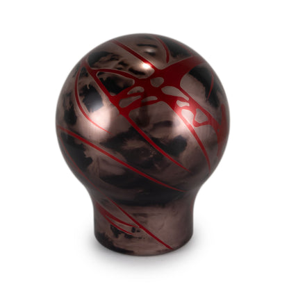 Billetworkz Automatic Shifter - Black Smoke w/ Red Splash - Fits Subaru CVT: Forester (2019-2024)