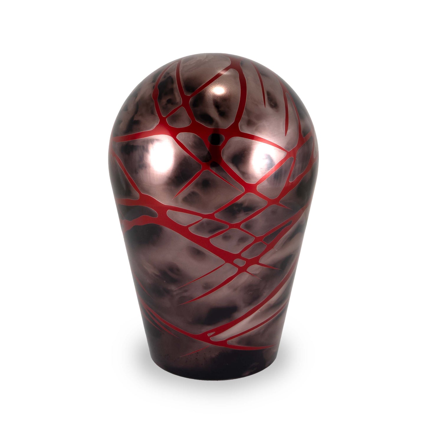 Billetworkz Shift Knob - Black Smoke w/ Red Splash - Subaru STI 6-Speed