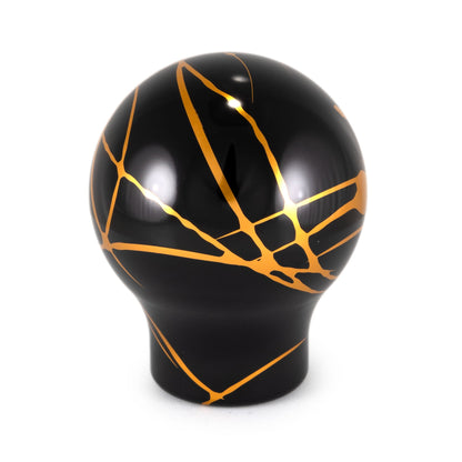 Billetworkz Automatic Shifter - Black w/ Gold Splash - Fits Subaru CVT: WRX (15–21), Crosstrek (13–23), Forester (14–18), Impreza (12–23), Legacy/Outback (10–14)
