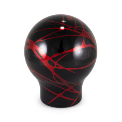 Billetworkz Automatic Shifter - Black w/ Red Splash - Fits Subaru CVT: WRX (15–21), Crosstrek (13–23), Forester (14–18), Impreza (12–23), Legacy/Outback (10–14)