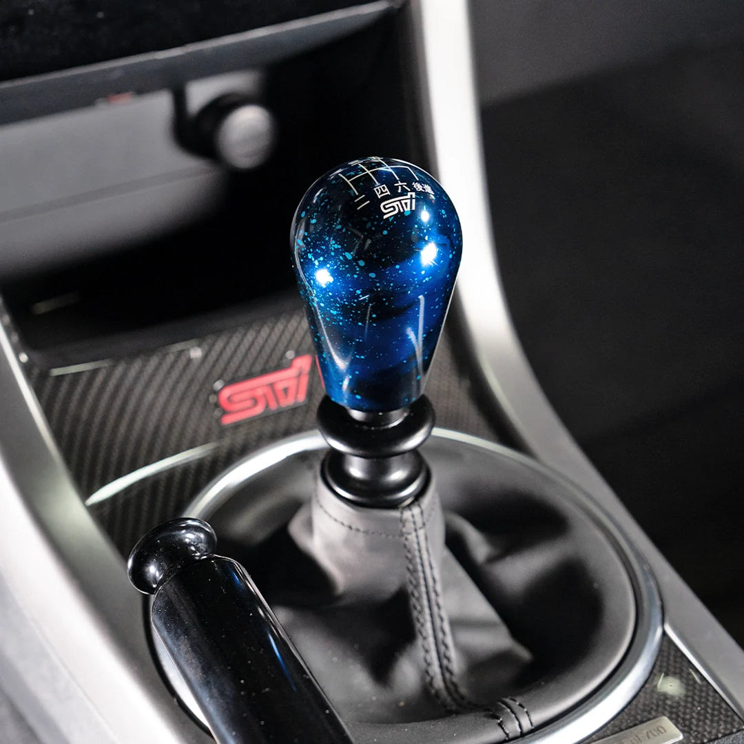 Billetworkz Cosmic Space Shift Knob - 6 Speed STI Japanese Engraving - Subaru STI