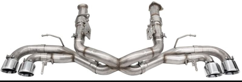 Corsa 2020-25 Corvette C8 3in Xtreme Cat-Back Exhaust 4.5in Pol Quad Tips - Deletes stock AFM Valve