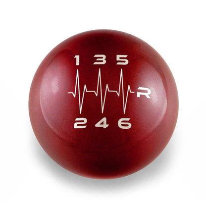 Billetworkz Weighted Shift Knob - 6 Speed Heartbeat Engraving - Subaru STI