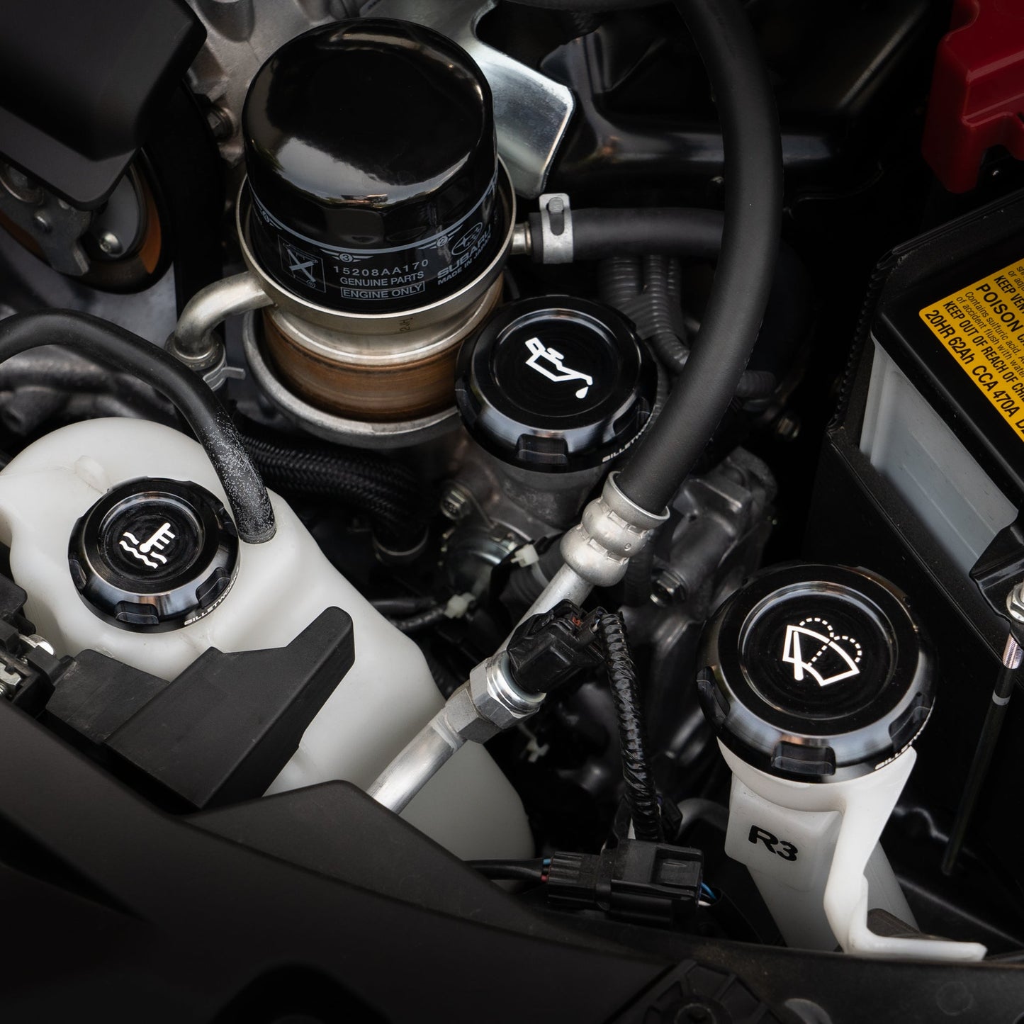 Billetworkz Engine Bay Caps - BRZ/FRS/86 2013-2021 & 2022+