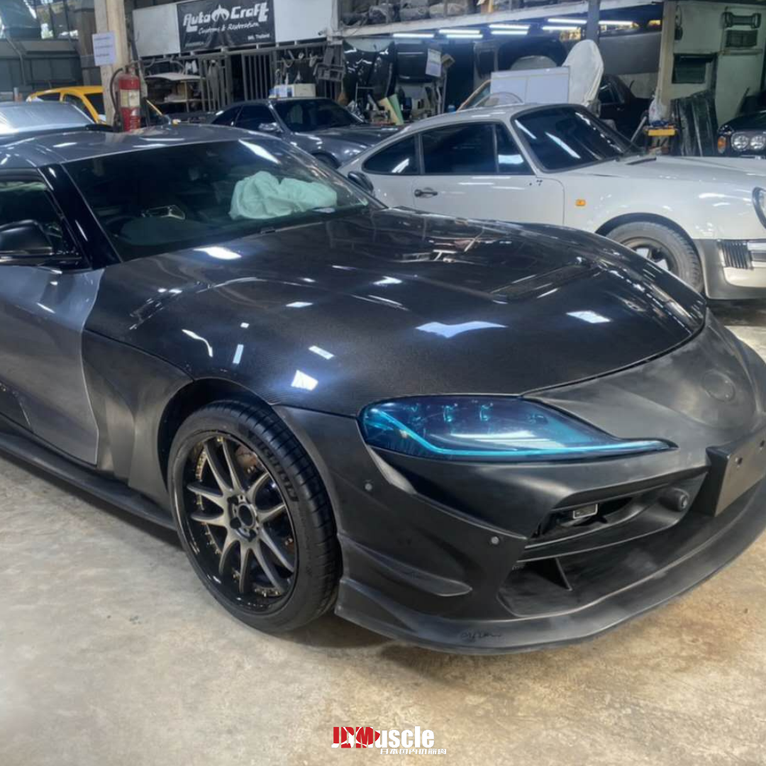 JDMuscle Tanso Carbon Fiber Hood V1  - 2020+ Toyota Supra GR A90/A91