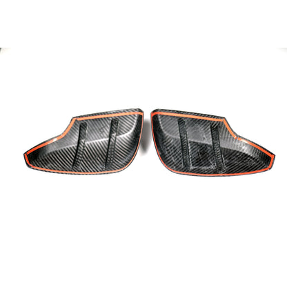 JDMuscle Tanso R2 Style Carbon Fiber Side Mirror Covers/Replacement with Turn Signal - 2015+WRX/STI