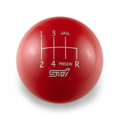Billetworkz Weighted Shift Knob - 6 Speed STI Jail-Prison Engraving - Subaru STI