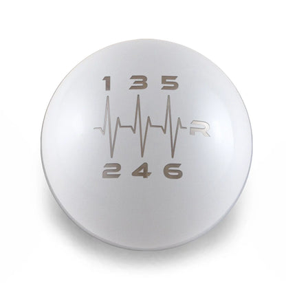 Billetworkz Weighted Shift Knob - 6 Speed Heartbeat Engraving - Subaru STI