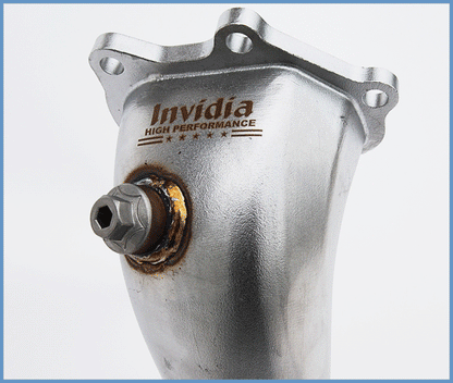 Invidia [08-14 WRX, 08-21 STI] High Flow Cat w/ Extra 02 Bung Downpipe