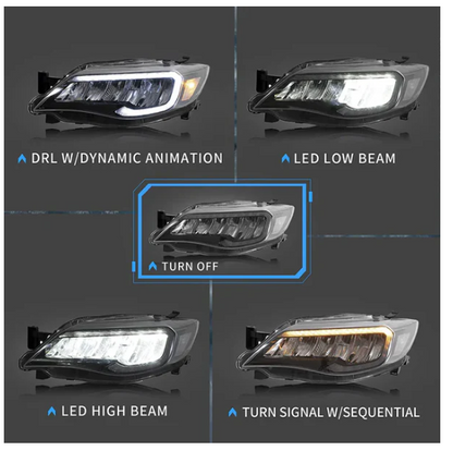 OLM SELECT LINE LED HEADLIGHTS - 2008-2014 Subaru WRX / STI
