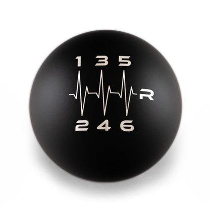 Billetworkz Weighted Shift Knob - 6 Speed Heartbeat Engraving - Subaru STI
