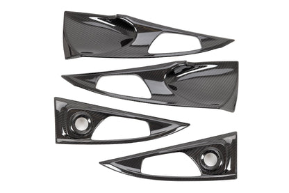 OLM LE Carbon Fiber Interior Door Handle Trim Covers (Full Set) - 2016 - 21 Honda Civic / 2017-21 Honda Civic Type R