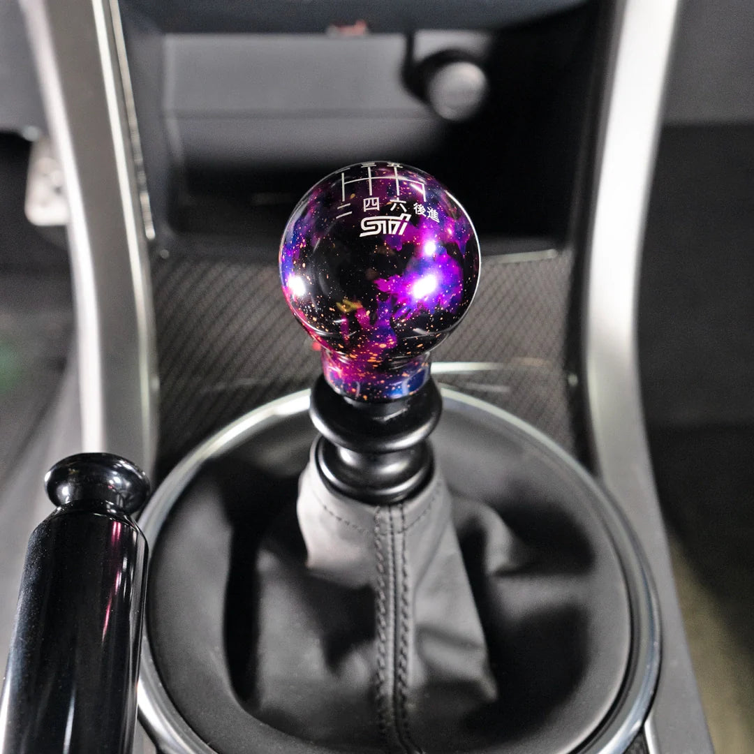 Billetworkz Cosmic Space Shift Knob - 6 Speed STI Japanese Engraving - Subaru STI