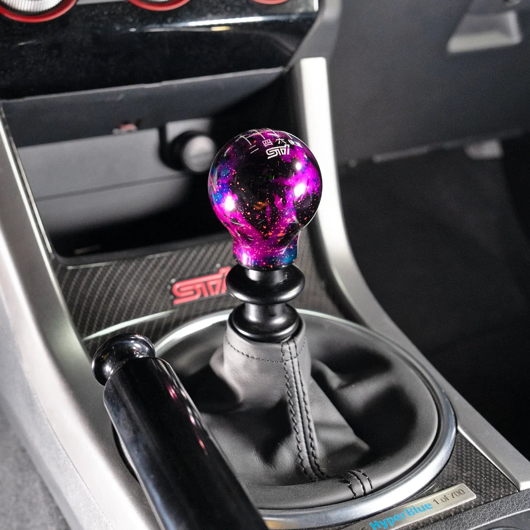 Billetworkz Cosmic Space Shift Knob - 6 Speed STI Japanese Engraving - Subaru STI