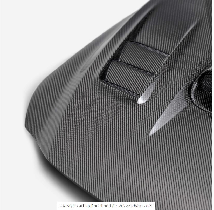 CW-style carbon fiber hood for 2022-2025 Subaru WRX