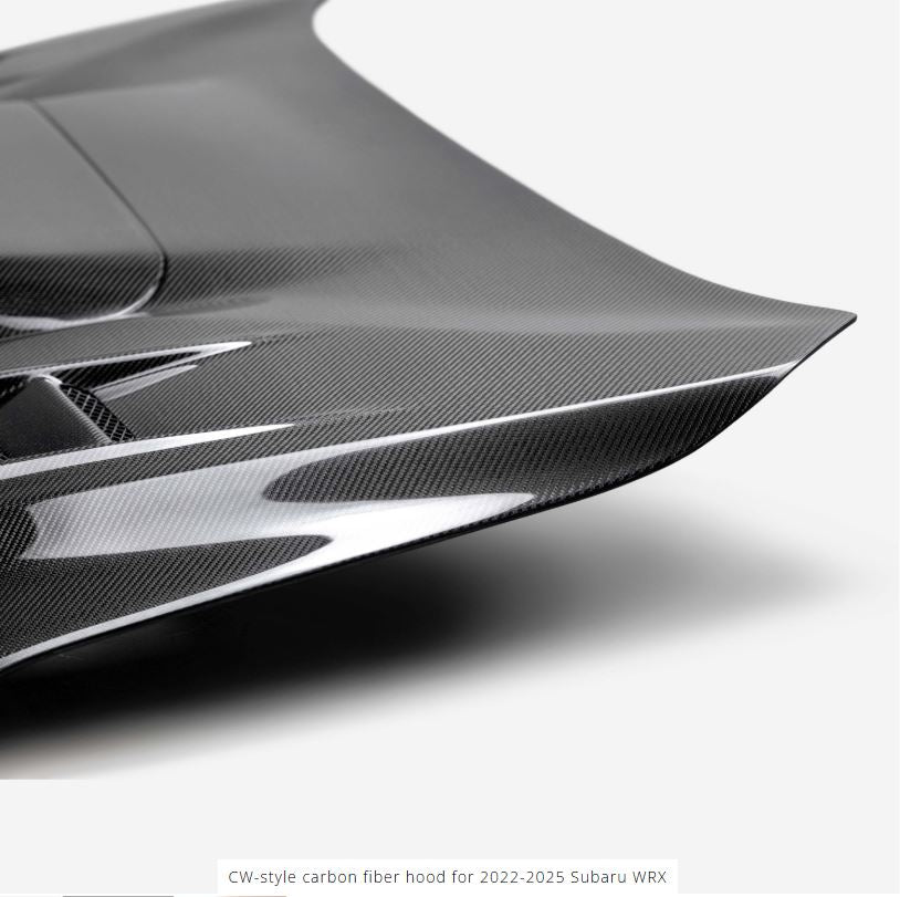 CW-style carbon fiber hood for 2022-2025 Subaru WRX