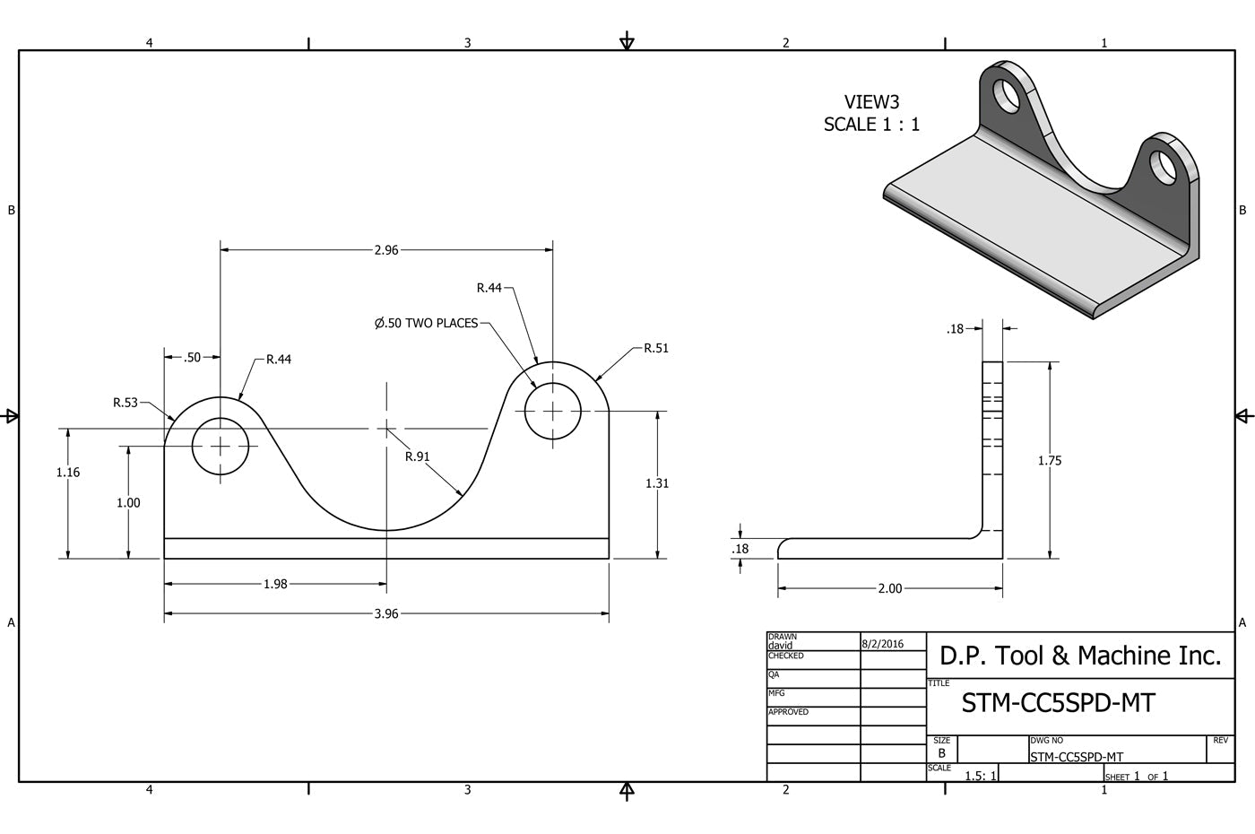 STM Fabrication Evo 5-Speed Square Catch Can Mount (STM-CC5SPD-MT)