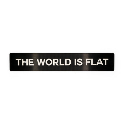 Billetworkz "The World is Flat" License Billetworkz Plate Delete