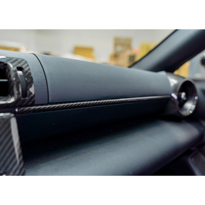 JDMuscle 22+ BRZ/GR86 Tanso Pre-preg Carbon Fiber Passenger Dash Trim Cover