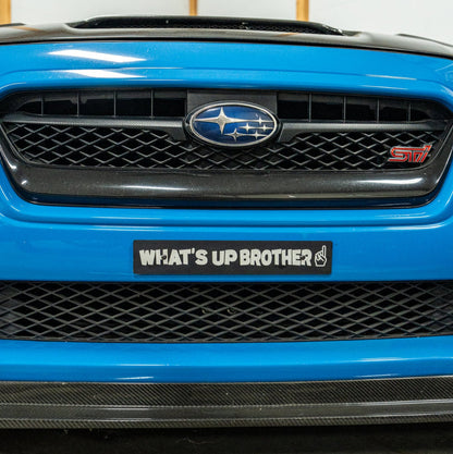 Billetworkz "What's Up Brother" License Plate Delete