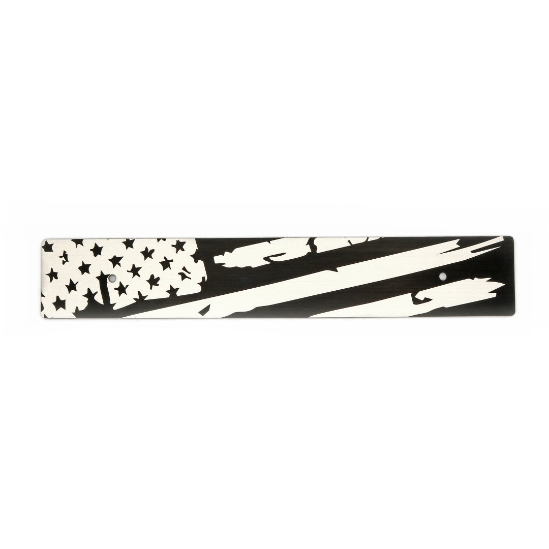 Billetworkz "American Flag - Distressed" License Plate Delete