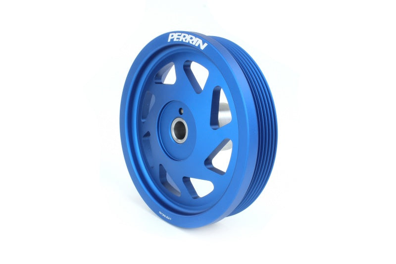 Perrin [22-25 WRX, 22-25 BRZ/GR86, 18-22 Crosstrek, 20-25 Forester, 20-25 Outback, 20-22 Legacy] Crank Pulley - Blue | PSP-ENG-106BL