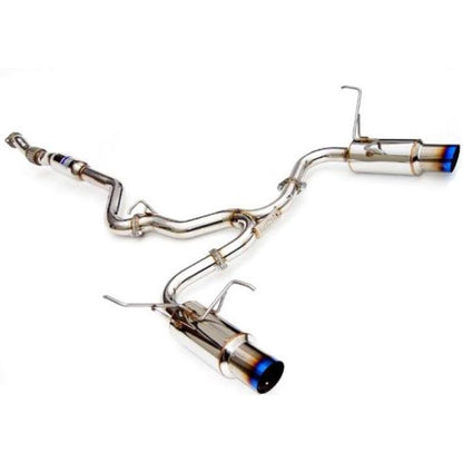 Invidia Dual N1 Burnt Titanium Tips Cat Back Exhaust WRX/STI Sedan 2008-2014 | HS11STIGTT