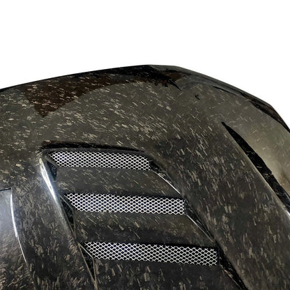 JDMuscle [08-15 Mitsubishi Lancer EVO X] Tanso Carbon Fiber Hood w/ heat extract *SPECIAL ORDER. NO CANCELLATION