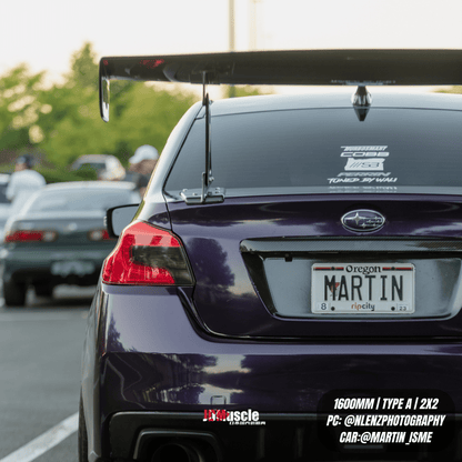 JDMuscle [15-21 WRX/STI] Carbon Fiber Replacement Spoiler Base for JDMuscle VS Style Euro GT or Varis GT Wing