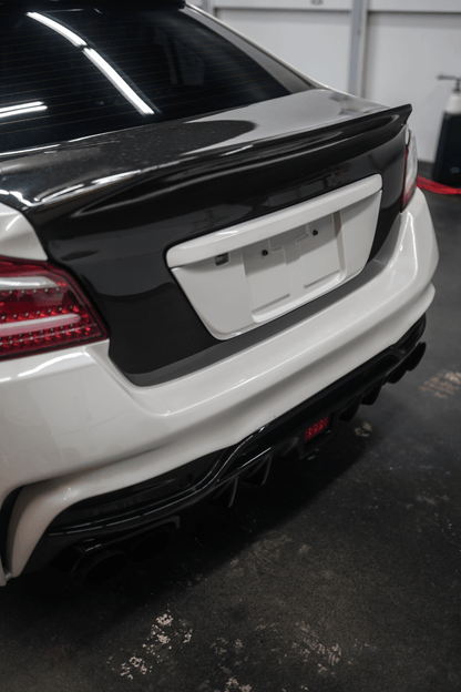 JDMuscle [15-21 WRX/STI] Gloss Black / Paint Matched License Plate Backing