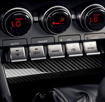 JDMuscle [22-25 BRZ/GR86] Carbon Fiber Lower AC Button Cover w/ Gloss Finish