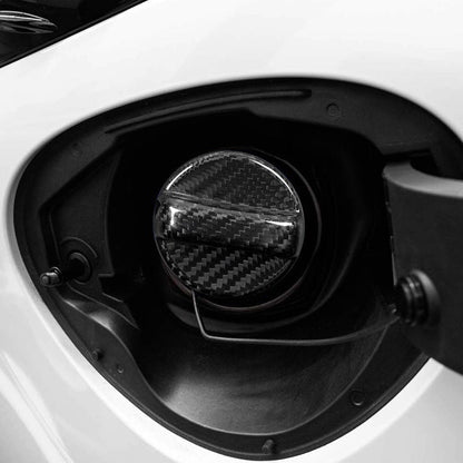 JDMuscle [22-26 WRX] / 22+BRZ / GR86 Tanso Pre-preg Carbon Fiber Fuel Cap Cover