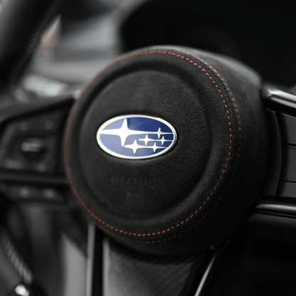 JDMuscle [22-26 WRX] Airbag Cover - Leather / Alcantara