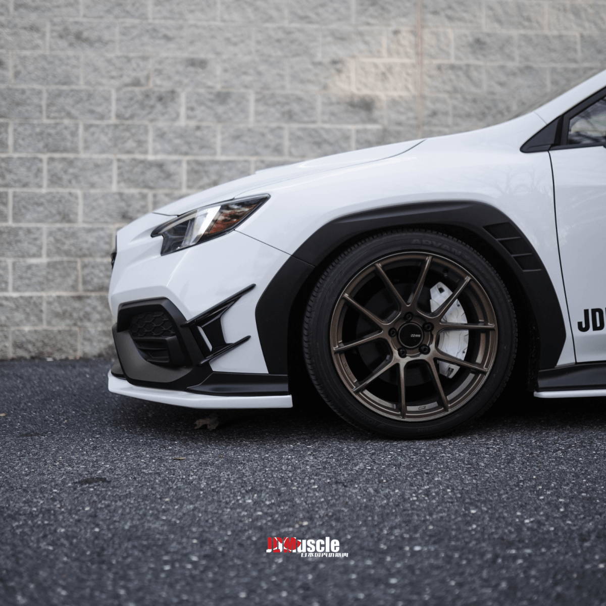 JDMuscle [22-26 WRX] Canards V2 - Paint Matched / Gloss Black / ABS