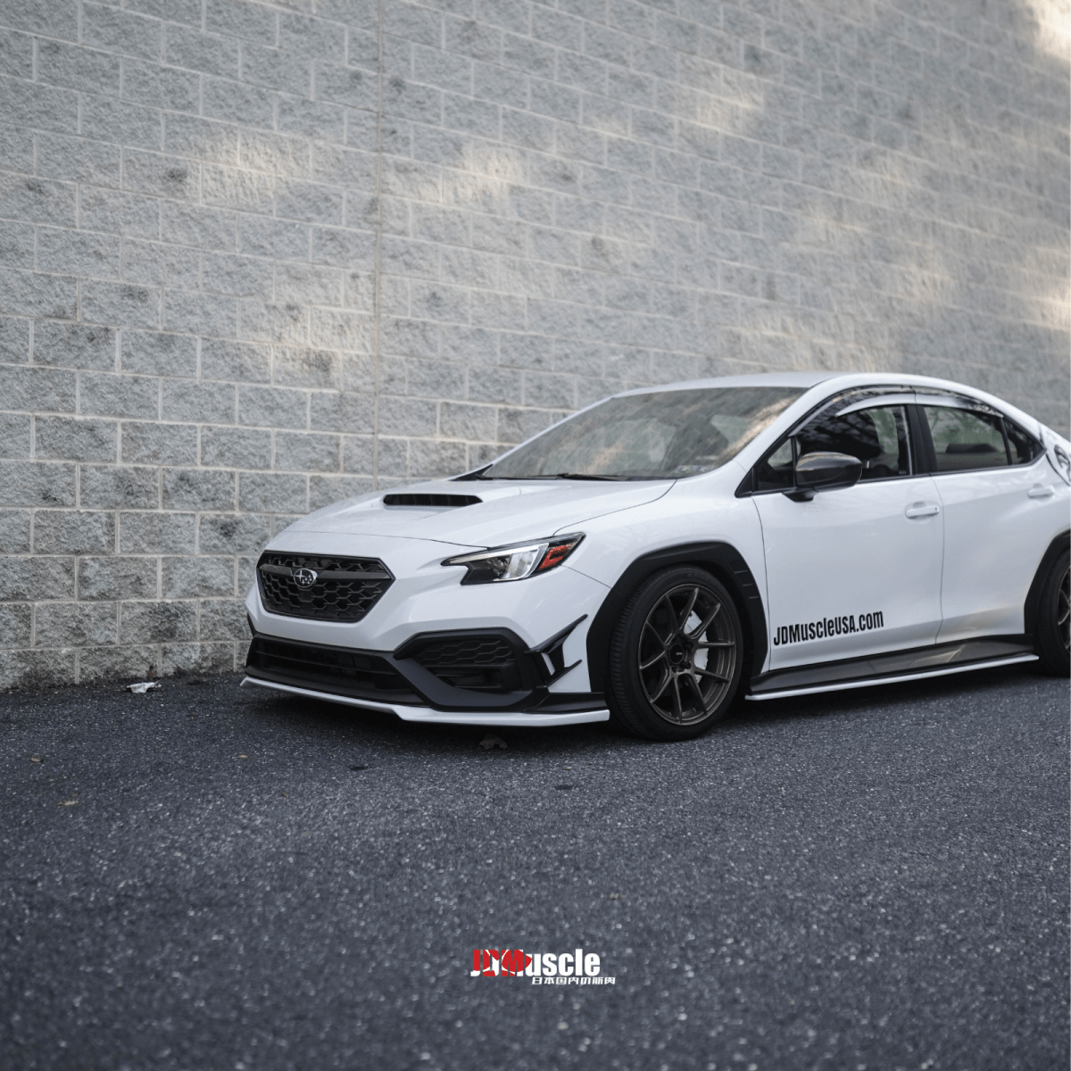 JDMuscle [22-26 WRX] Canards V2 - Paint Matched / Gloss Black / ABS