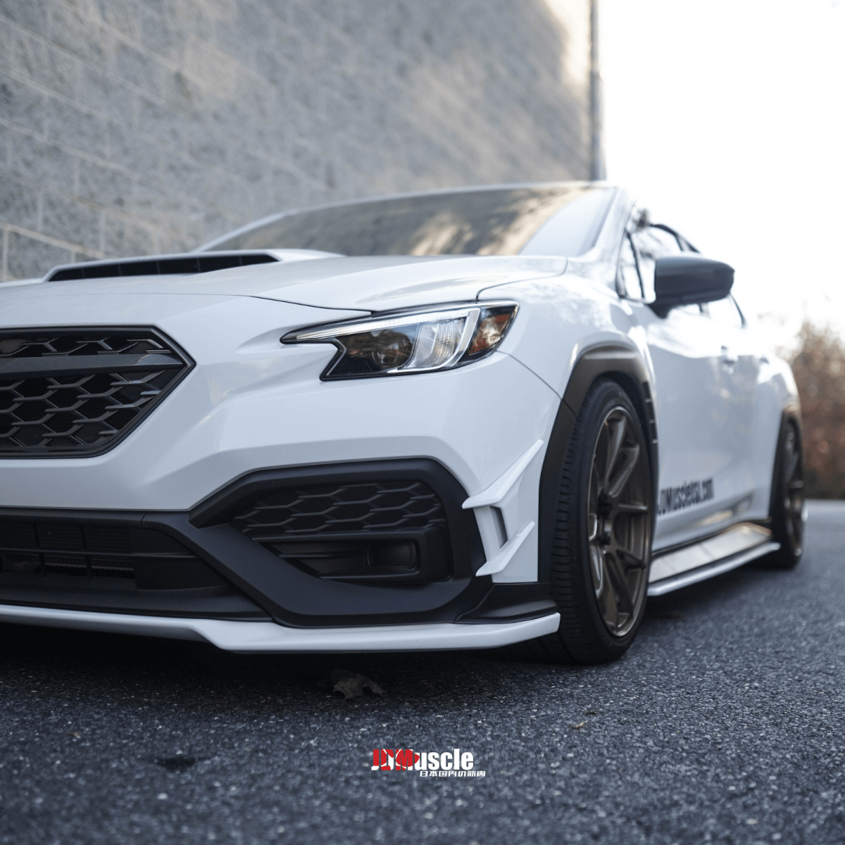 JDMuscle [22-26 WRX] Canards V2 - Paint Matched / Gloss Black / ABS
