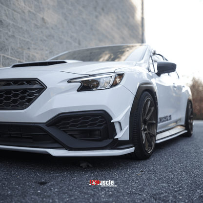 JDMuscle [22-26 WRX] Canards V2 - Paint Matched / Gloss Black / ABS