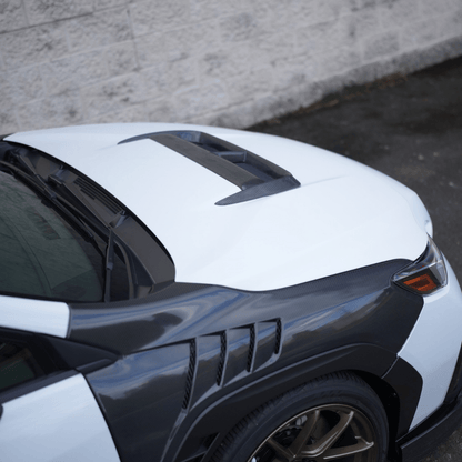 JDMuscle [22-26 WRX] Carbon Fiber FMIC Reverse Hood Scoop V2