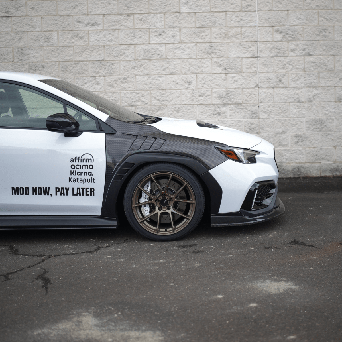 JDMuscle [22-26 WRX] Carbon Fiber Hood Scoop - A1 Style