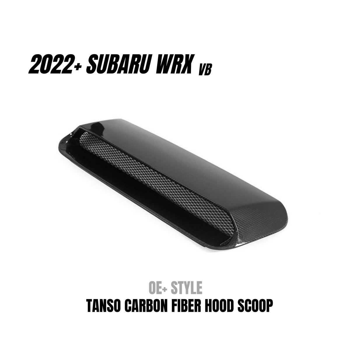JDMuscle [22-26 WRX] Carbon Fiber Hood Scoop - OE+/ Bulge Style