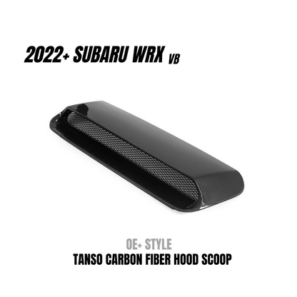 JDMuscle [22-26 WRX] Carbon Fiber Hood Scoop - OE+/ Bulge Style