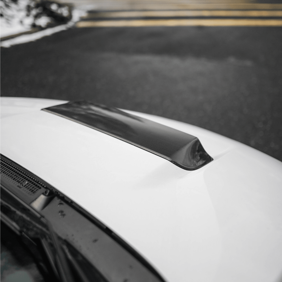 JDMuscle [22-26 WRX] Carbon Fiber Hood Scoop - OE+/ Bulge Style