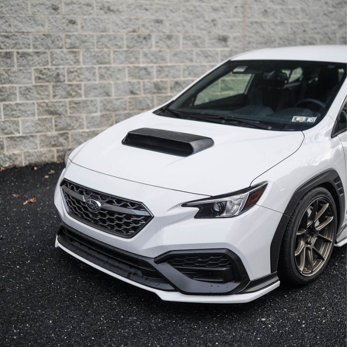 JDMuscle [22-26 WRX] Carbon Fiber Hood Scoop - OE+/ Bulge Style