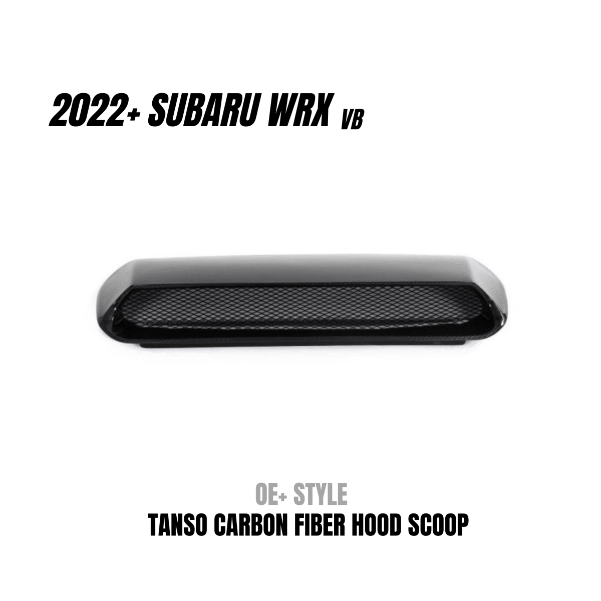 JDMuscle [22-26 WRX] Carbon Fiber Hood Scoop - OE+/ Bulge Style