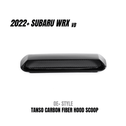 JDMuscle [22-26 WRX] Carbon Fiber Hood Scoop - OE+/ Bulge Style