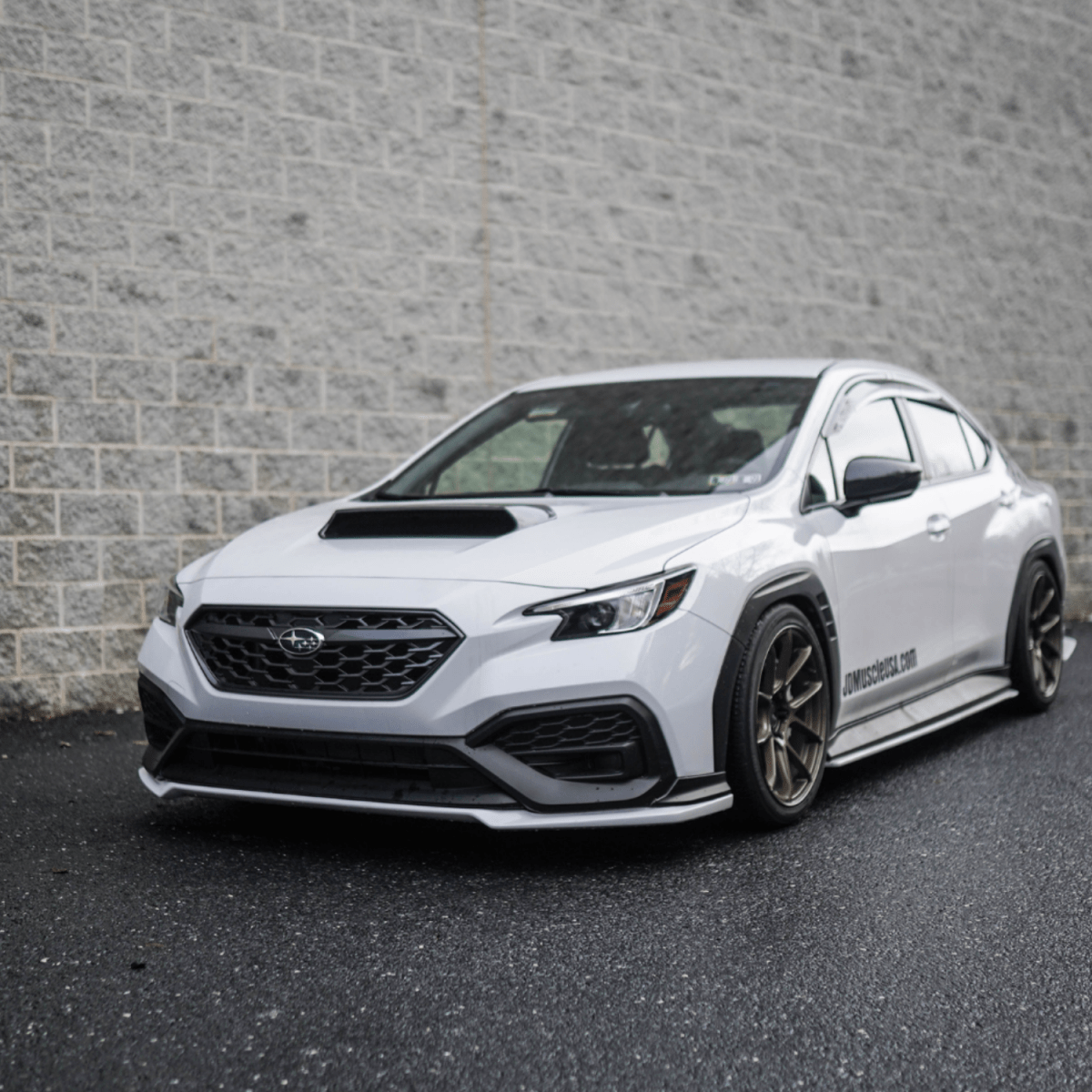 JDMuscle [22-26 WRX] Carbon Fiber Hood Scoop - OE+/ Bulge Style